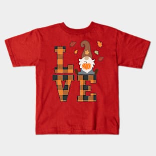 Love gnomes fall t-shirt Kids T-Shirt